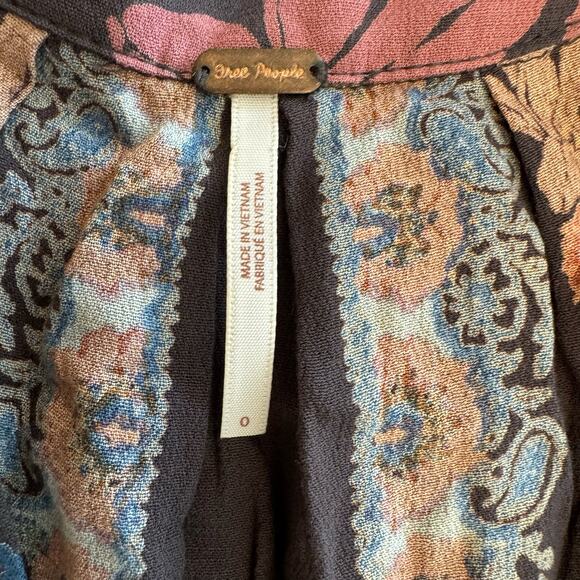 Free People Violet Hill Floral Boho Printed Tunic Dress 0 - Picture 8 of 14